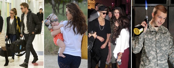 Robert Pattinson, Kristen Stewart, Kourtney Kardashian, Justin Bieber, Selena Gomez, Angus T. Jones Robert Pattinson, Kristen Stewart, Kourtney Kardashian, Justin Bieber, Selena Gomez, Angus T. Jones